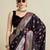 Voilet soft silk blend saree party wear with unstitched blouse