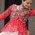 RED WHITE BANDHANI PRINT GAMTHI PATCH WORK COTTON NAVRATRI STITCHED LEHENGA CHOLI