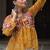 YELLOW WHITE BANDHANI PRINT GAMTHI PATCH WORK COTTON NAVRATRI STITCHED LEHENGA CHOLI