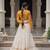 YELLOW WHITE BANDHANI PRINT GAMTHI PATCH WORK COTTON NAVRATRI STITCHED LEHENGA CHOLI