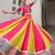 YELLOW PINK CROCHET PRINT EMBROIDERED NAVRATRI STITCHED LEHENGA CHOLI