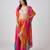 Multicolor printed crepe cape set