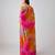 Multicolor printed crepe cape set