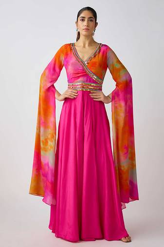Multicolor printed crepe jumpsuit