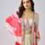 Multicolor printed georgette cape set