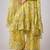 Yellow printed chinon cape set