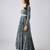 Grey printed crepe dress