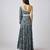 Grey printed crepe dress