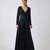Black embroidered lycra jumpsuit