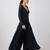 Black embroidered lycra jumpsuit