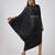 Black embroidered georgette dress