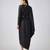 Black embroidered georgette dress