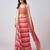 Pink printed chinon cape set