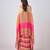 Pink printed chinon cape set