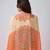 Pink printed chinon cape set