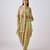 Yellow printed muslin kaftan
