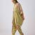 Yellow printed muslin kaftan