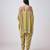 Yellow printed muslin kaftan