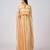 Yellow printed georgette dress