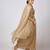 Gold plain georgette cape set