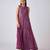 Wine printed georgette jumpsuit