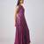 Wine printed georgette jumpsuit
