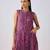Wine printed georgette jumpsuit