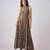 Beige printed georgette jumpsuit