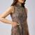 Beige printed georgette jumpsuit