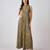 Green printed georgette jumpsuit
