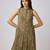 Green printed georgette jumpsuit