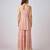 Peach embroidered georgette cape set