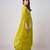 Lime embroidered georgette cape set