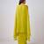 Lime embroidered georgette cape set