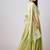 Green printed cotton cape set
