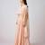 Pink embroidered cotton cape set