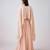 Pink embroidered cotton cape set