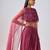 Lilac embroidered chinon cape set