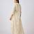 Ivory embroidered chinon cape set