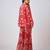 Red printed net co ord set