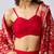 Red printed net co ord set