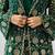 Green printed net co ord set