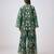 Green printed net co ord set
