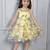 Yellow butterfly embellished tissue party frock