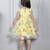 Yellow butterfly embellished tissue party frock