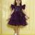 Wine tiered sequence net woven party frock- teal