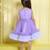 Lilac pleated  bodice frillerd hem net woven party frock