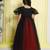 Black embellished bodice dual colour net woven party gown