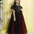 Black embellished bodice dual colour net woven party gown