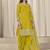 Yellow sequins mirror work roman silk festival patiyala salwar suit